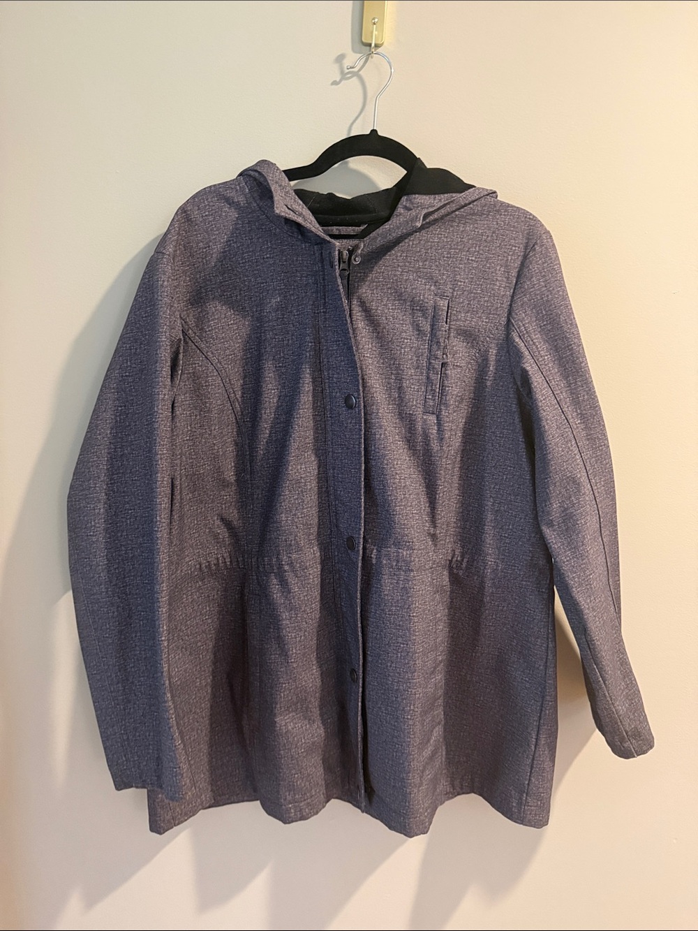 Rothschild Heathered Purple Hooded Trench Coat